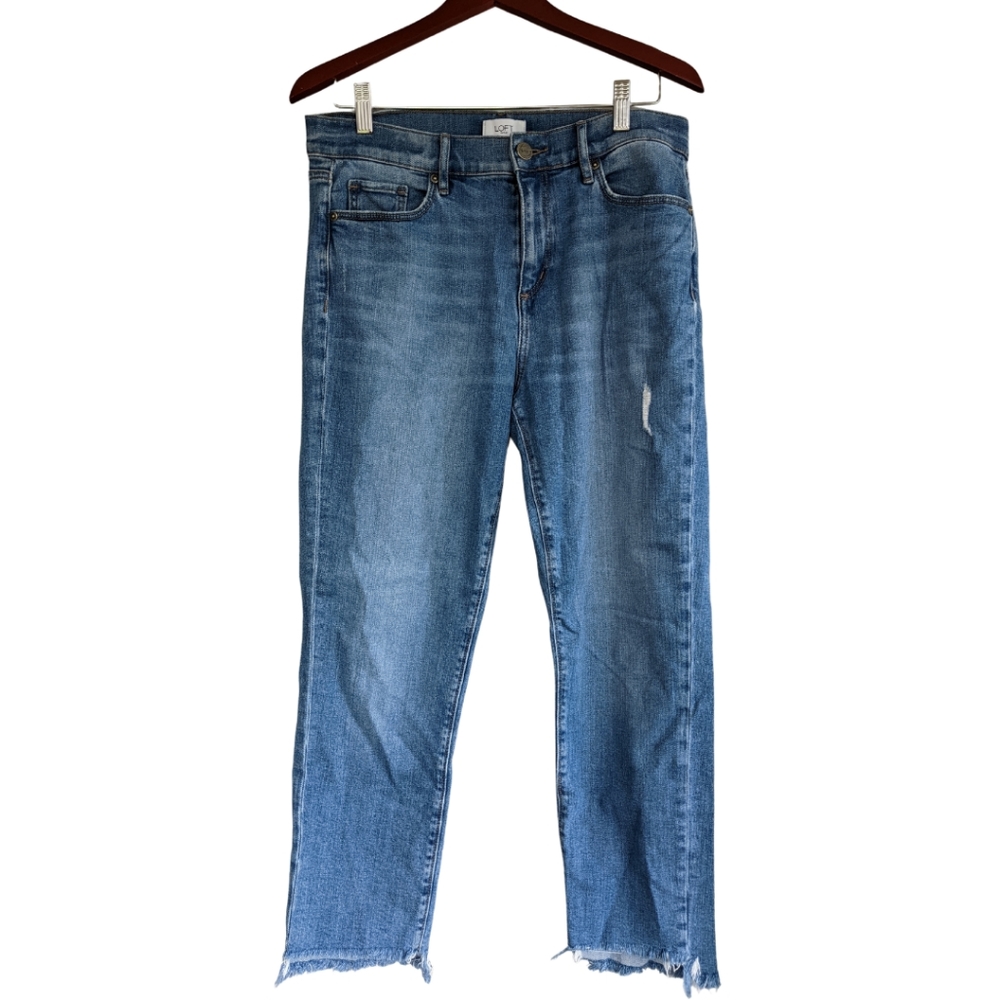 Loft high rise girlfriend jeans